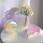 Acrylic rainbow flower vase